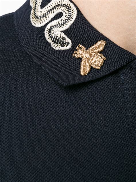 gucci snake collar patch|gucci snake and bee polo.